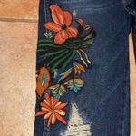 ZARA  embroidered ankle jeans Photo 2