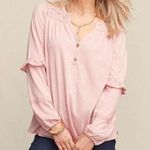 Matilda Jane  Heart to Heart Possibilities Pink Knit Shirt Lace Eyelet Size Small Photo 0