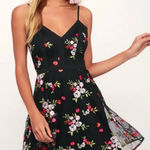Lulus  Whimsigoth Lace Patterned Floral Flirty Y2K‎ Mini Dress Small Hoco Holiday Photo 0