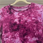 LANDS’ END Tie Dye Purple Long Sleeve Size M Tee, Festival Gorpcore Comfy Staple Pink Size M Photo 2