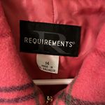 Requirements pink plaid jacket wool blend size 14 Photo 1