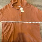 Bucketlist Mocha Having A Blast Oversized Romper 100% Cotton Women’s Size Small Orange Photo 2