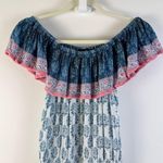 Tolani Sierra Indigo Dress Off The Shoulder Hi High Low Boho Bohemian Small Photo 2
