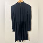 Boden Clara Jersey Knit Ruffle Shirt Dress in Black Photo 4