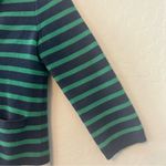 Banana Republic  navy blue and green striped nautical knit blazer size small Photo 15