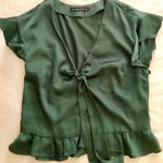 Abercrombie & Fitch Green Silk/Satin Top  Photo 0