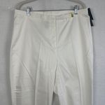 Ralph Lauren New Lauren Womens 14 White Stretch Fabric Cropped Pants Tailored Photo 2