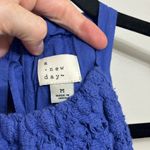 A New Day NWT Target Crochet Knit Halter Neck Midi Dress in Cornflower Blue - M Photo 4