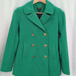 J.Crew Ladies' Green Wool Blend Pea Style Coat 0 Photo 0