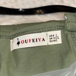 NEW! Women's Sage Olive Green Shot Onesie Jumpsuit Size Large Photo 2