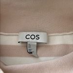 COS Roll Neck A Line Stripe Neutral Sweater Top Size Large $95 Photo 8