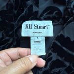 Jill Stuart Vintage Floral Velvet Spaghetti Strap Slip Black Dress Size 4 Photo 2