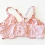 Glamorise Pale Pink Front Clasp Underwire Bra Women’s Size 40F Racerback Curvy‎ Photo 1