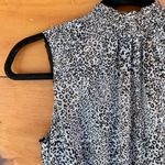 1. State Women's Black & White Leopard Print Mock Neck Tiered Mini Dress Size S Photo 3