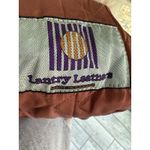Lantry Leathers Red/Brown Leather Coat With Fur ~ Penny Lane Boho Excellent Cond Brown Size M Photo 9