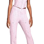I am gia nwt dominique pant pink pinstripe XXS Photo 0