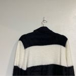 Halogen  Black White Soft Fuzzy Turtleneck Pullover Sweater Sz M Photo 7