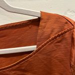 Prologue Women's Rust Satin Long Sleeve Blouse Top Sz XL Photo 4