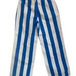 BDG Joey Striped Straight Leg Pant Blue White Cotton Size 24 NWT Photo 2