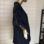 T Tahari NWT  Denim Knit Long Double Breasted Power Blazer, 12 Photo 13