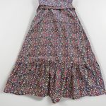 J.Crew  ditsy Floral Maxi Dress 8 linen cotton Tiered Ruffle Boho Cottage garden Photo 2