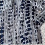 NEW J. JILL SHIBORI PRINT CRUSHED VELVET OPEN FRONT CARDI GRAY NAVY JACKET S T Photo 2