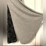 Philosophy Gray Sweater Dress Black Lace Front Pockets Women’s Large Photo 4