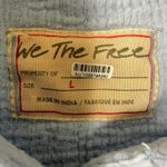 Free People  We The Free Cardiff Top in Blue Bell Oversized Large Gauze Cotton Photo 9