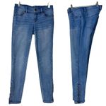 White House | Black Market WHBM The Skinny Zip Ankle Medium Blue Wash Women's 0 Photo 9