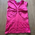 ADIDAS STELLA McCARTNEY Barricade Top Shirt Hot Pink Size M Mesh Workout Leopard Size M Photo 0