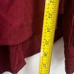 Free People  Canyon Rose Embroidered Button Down Tunic Blouse brown oversized M Photo 8