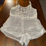 Victoria's Secret  Crochet Romper White Cover-Up Small Photo 0