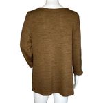 Chico's Shirt Women Medium Heather Brown Knit Top Essential Neutral Minimalist Photo 3