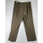 Perceptions Petite Suede Women 3 Piece Suit Collarless Jacket Plaid Rust Hue 14P Orange Photo 14