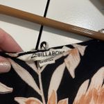 Billabong  Floral Kimono Coverup Black White Bohemian Beach Tie Waist‎ Resort Photo 5