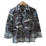 Ellen Tracy Linda Allard  Bold Print Shirt/Jacket Size‎  8 Petite Photo 0