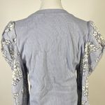 Anthropologie NWOT  DOLAN Lace Puff-Sleeve Top Blue Size L Long sleeve Photo 9