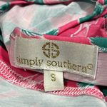 Simply Southern  women’s size small pullover dress with pockets pink aqua tress Photo 8