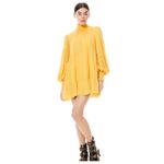 Alice + Olivia  Karena Mockneck Mini Yellow Dress Photo 3