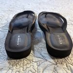 Coach  Jodee Signature C Thong Sandals Black Canvas Leather Women’s 8.5 🧡 Photo 8