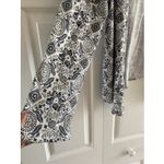 Fresh Produce  Women's Medium Gray Floral Open Cardigan Sweater Cottage Travel Photo 2