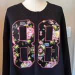 Wildfox  White Label Black 88 Sweater with Floral Design Small S Photo 5
