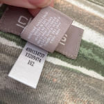 Chico's Chico’s Size 2 Abstract Striped‎ Cotton Ruffle Open Front Jacket  Large Photo 6