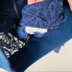 Anthropologie Elevenses by Anthro. Lace Zip Up Jacket Purple/Blue Sz XS Photo 6