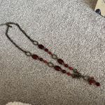 Premier Designs NWOT  Brushed gold and reds statement necklace Photo 4