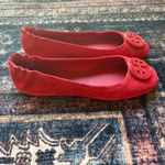 Tory Burch  red suede ballet round toe flats shoes minnie Photo 3