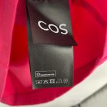 COS  Mini Dress Slim Fit Mock Neck Modern Bright Hot Pink Fuchsia Womens Small Photo 6