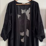 Umgee Black Fringe Kimono Cardigan EUC Photo 1