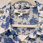 Diane Von Furstenberg  NWT Kiara Dress Large Blue White Floral Maxi Silk Cotton Photo 5