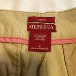 Merona  Women's Tan Stretch Flat Front Khaki‎ Chino Casual Shorts, Size 6 # Photo 4